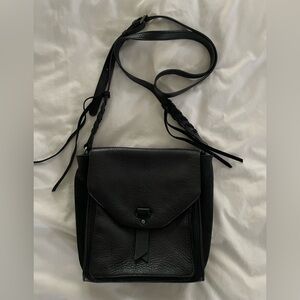 SMALL Lucky Brand Black Genuine Soft Leather Crossbody Bag NWOT
9w x 8h x 3d)